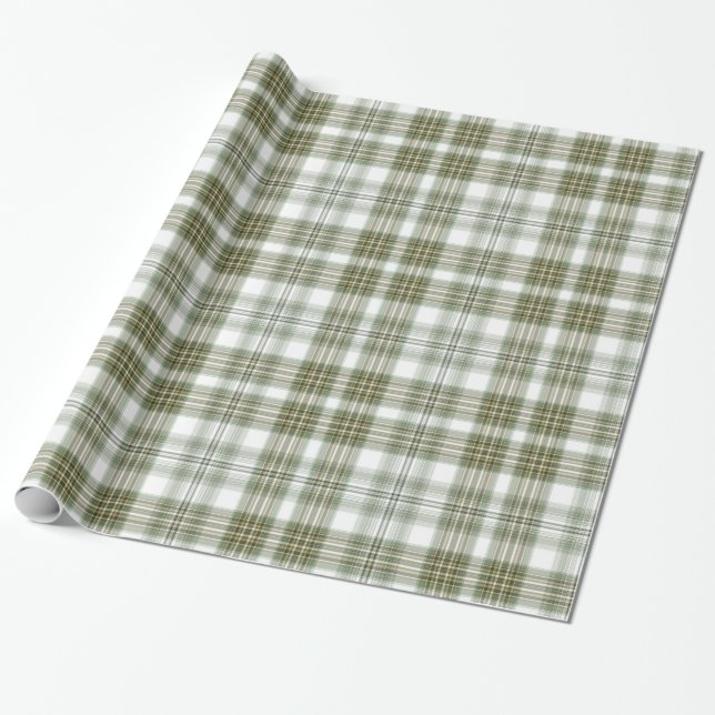 Papel De Regalo Placa verde y blanca (Desenrollado)
