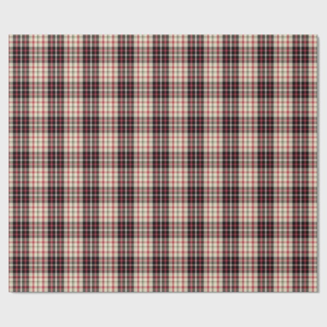 Papel De Regalo Plaid beige moderno  (Superficie plana)