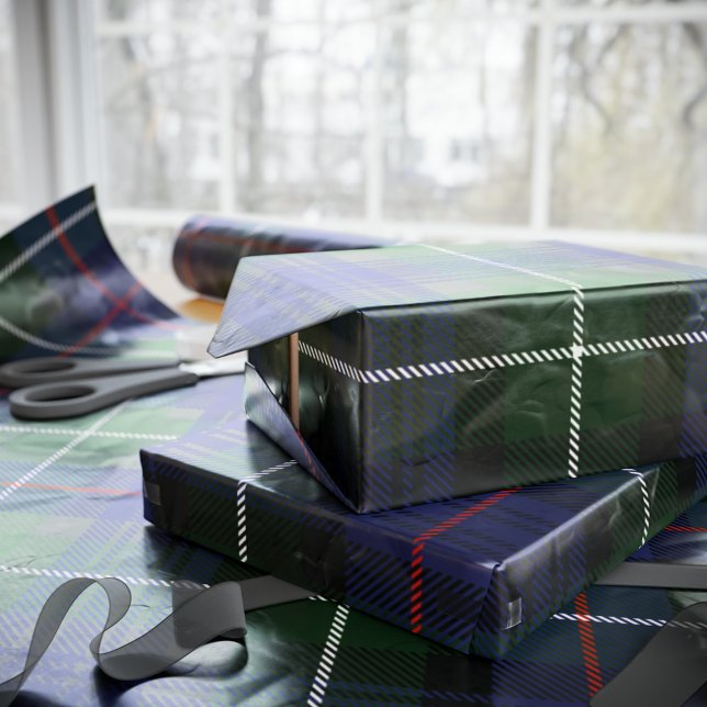 Papel De Regalo Plaid Clan MacKenzie Green Purple Tartán (Clan MacKenzie Tartan Purple Green Plaid Wrapping Paper)