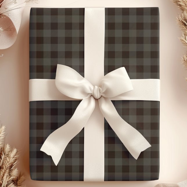 Papel De Regalo Plaid de Búfalo Gris y Negro (Subido por el creador)