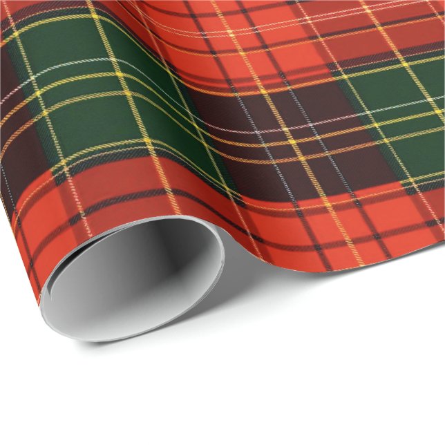 Papel De Regalo Plaid de Fiesta Tradicional (Esquina del rollo)