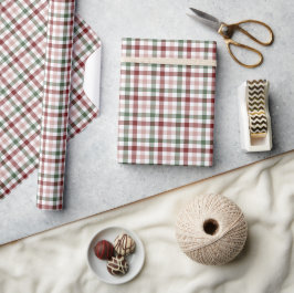 Papel De Regalo Plaid For Navidades Palabras Wrapping Paper