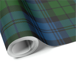 Papel De Regalo Plaid Green Checkered Campbell Military Tartán
