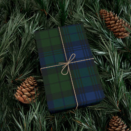 Papel De Regalo Plaid Green Rustic Campbell Military Tartán