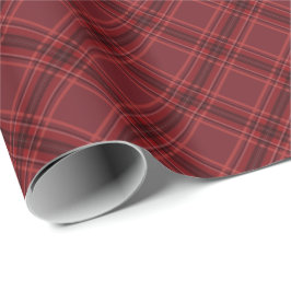 Papel De Regalo Plaid navideño clásico rojo vacaciones de Navidad