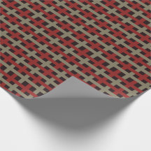 Plaid Negro Navidad Rojo Moderno Salvia