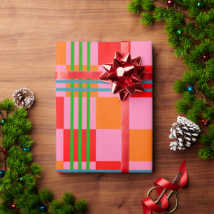 Papel De Regalo Plaid Retro