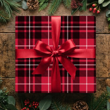 Plaid Rojo de Navidad Tradicional Fiesta