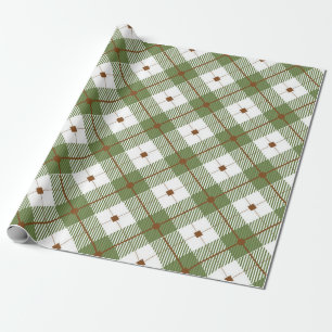 Papel De Regalo Plaid Rústico