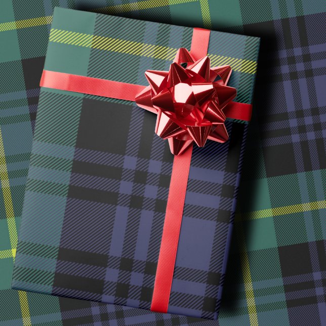 Papel De Regalo plaid Stylish Navy Christmas (Subido por el creador)