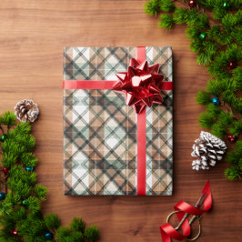 Papel De Regalo Plaid Tierra de Otoño