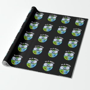 Papel De Regalo Planerd Chistes Planeta Puns Fondo Oscuro Divertid