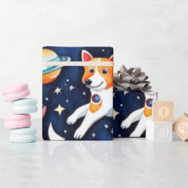 Papel De Regalo Planetas de galaxia de perros espaciales
