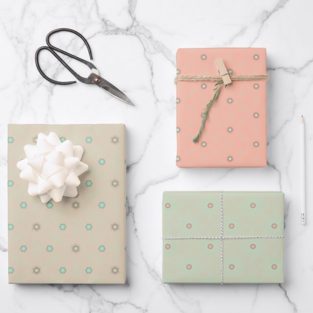Papel de regalo plano para desfile de lunares (Anverso)