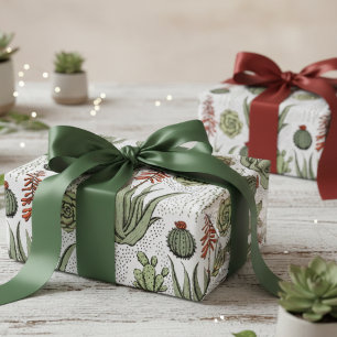 Papel De Regalo Plant Lover Aloe Vera Suculents Cactus Nature