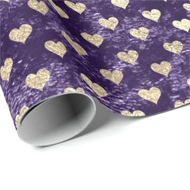 Papel De Regalo Planta de huevos de terciopelo morado violeta de o (Esquina del rollo)