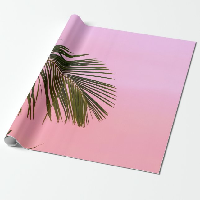 PAPEL DE REGALO PLANTA DE PALMA VERDE (Desenrollado)