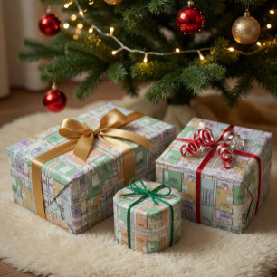 Papel De Regalo Planta de piso de edificio de varios pisos arquite