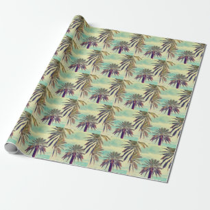 Papel De Regalo Plantación De Palm Sunny: Oasis Cultivado.