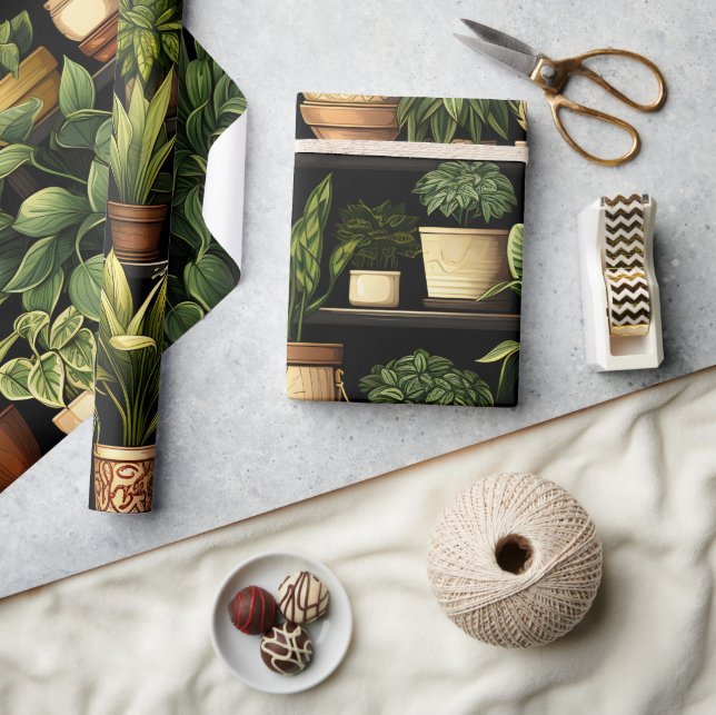 Papel De Regalo Plantas de Interior  (Artesanía)