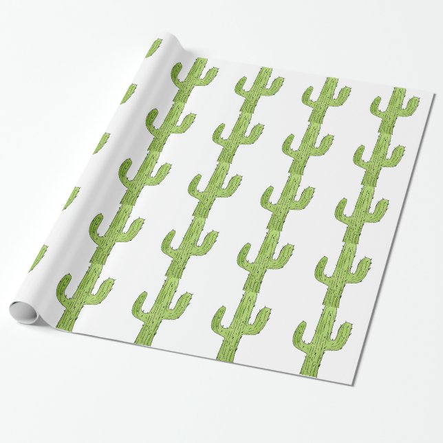 Papel De Regalo Plantas del desierto de Cactus del desierto Diseño (Desenrollado)