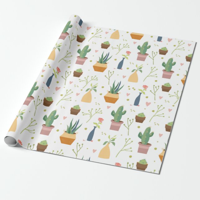 Papel De Regalo Plantas domésticas (Desenrollado)