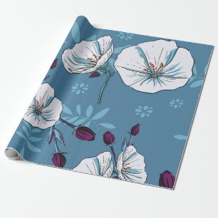 Papel De Regalo Plantas florales de fondo de patrón sin soldadura