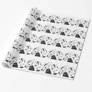 Papel De Regalo Plantilla británica del bulldog