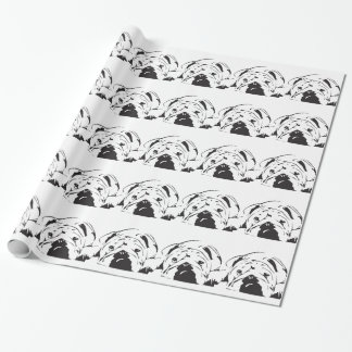 Papel De Regalo Plantilla británica del bulldog