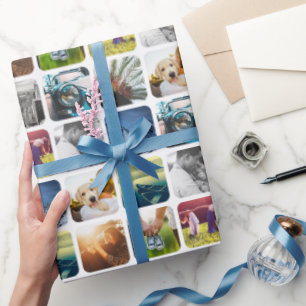 Papel De Regalo Plantilla de cuadrícula fotográfica de 10 cuadra