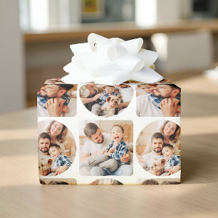 Papel De Regalo Plantilla de cuatro fotos geométricas simples mode
