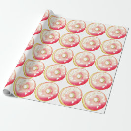 Papel De Regalo Plantilla de donut rosado "infusado con amor"