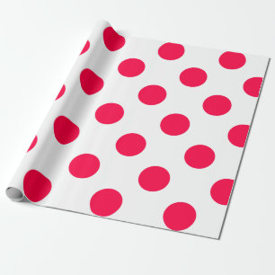 Papel De Regalo Plantilla de Navidades blancos con puntos de polka