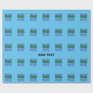 PAPEL DE REGALO PLANTILLA DE TEXTO DE IMAGEN AZUL CIELO SWAG EDITA