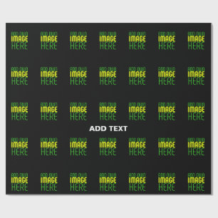 PAPEL DE REGALO PLANTILLA DE TEXTO DE IMAGEN NEGRA SIMPLE EDITABLE