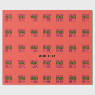 PAPEL DE REGALO PLANTILLA DE TEXTO DE IMAGEN ROJA NARANJA EDITABLE