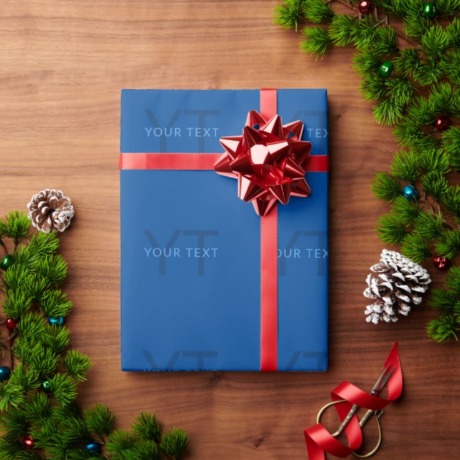 Papel De Regalo Plantilla de texto editable para nombre monogramad (Regalo de vacaciones)