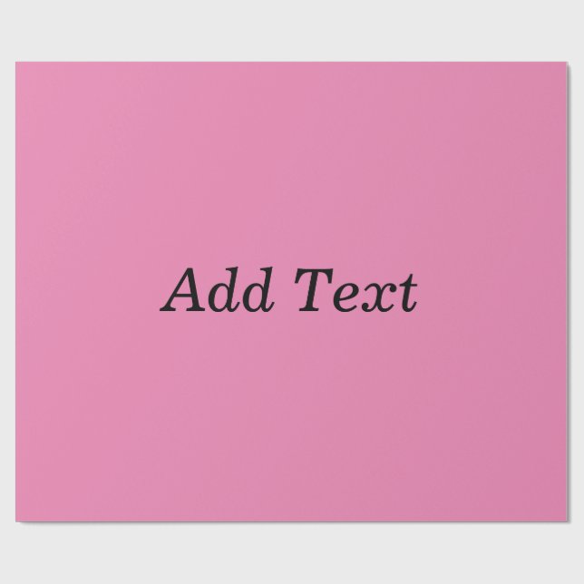 Papel De Regalo Plantilla de texto personalizable rosa (Superficie plana)