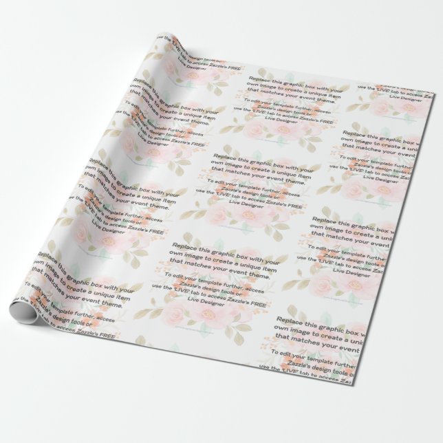 Papel De Regalo Plantilla para diseñar su propio regalo FOTOGRÁFIC (Desenrollado)