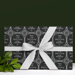 Papel De Regalo Plata, 60° aniversario Boda