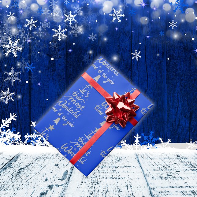 Papel De Regalo Plata en Navidades azules | (Subido por el creador)