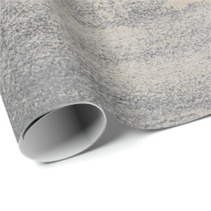Papel De Regalo Plata Paint Cemento Industrial Gray Graphic Gold