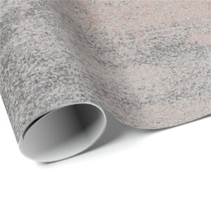 Papel De Regalo Plata Paint Cemento Industrial Gray Rosa Gold