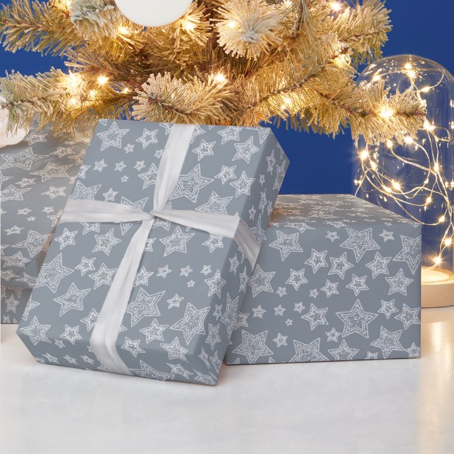 Papel De Regalo Plata y Brillo (Vacaciones)