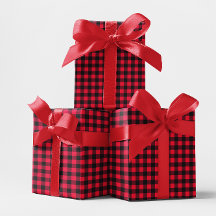 Platos clásicos de búfalo rojos y negros