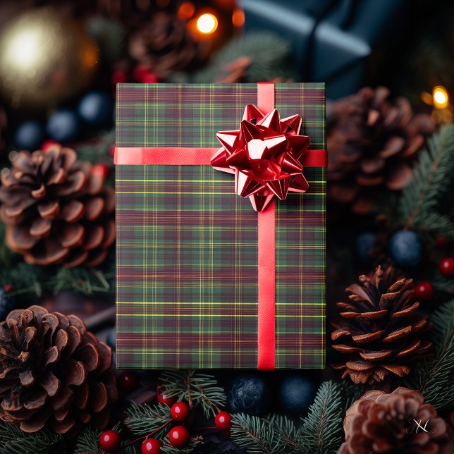 Papel De Regalo Platos verdes y borgoñosos oscuros - Tradicional (Subido por el creador)