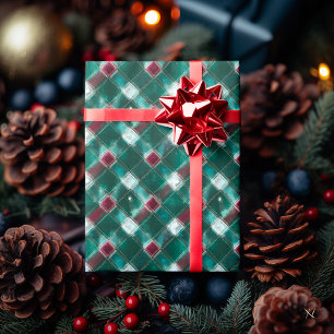 Papel De Regalo Platos verdes y rojos festivos - vacaciones acoged