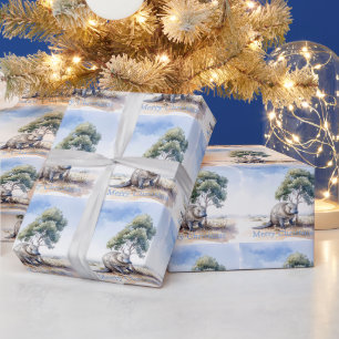 Papel De Regalo Platypus bajo gumtree Feliz Navidad