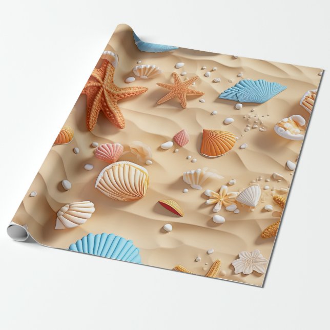 Papel De Regalo Playa (Desenrollado)