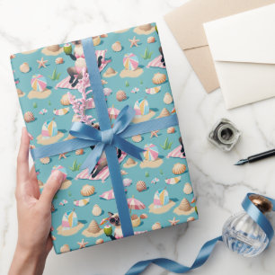 Papel De Regalo Playa de gatos temática para amantes de gatos siam
